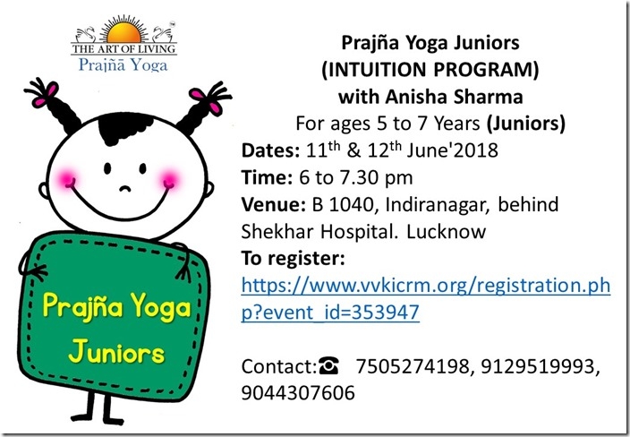 Prajna Yoga for Juniors at Lucknow