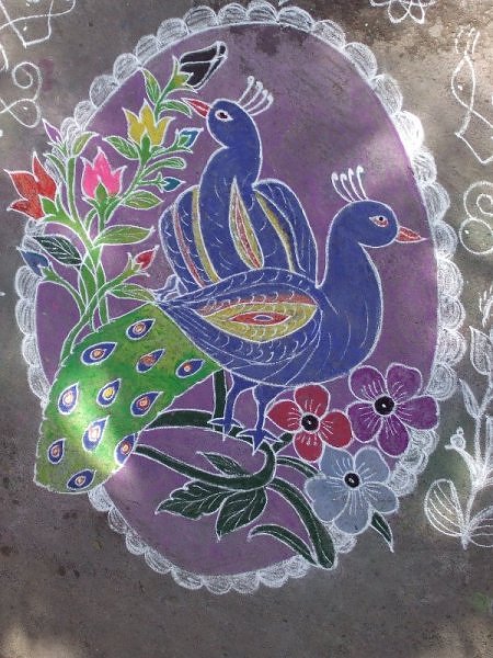 Rangoli With Peacock