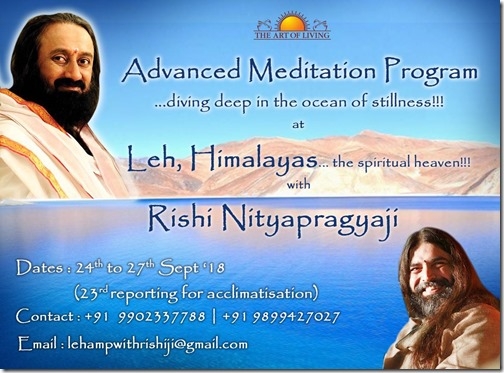 Art of Living Advanced Meditation Program at Leh, Ladakh, with Rishi Nityapragya