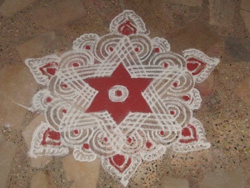 Kolam rangoli design